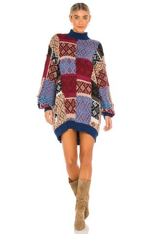 Free People Patched Argyle Dress in Ivy League Combo from Revolve.com | Revolve Clothing (Global)