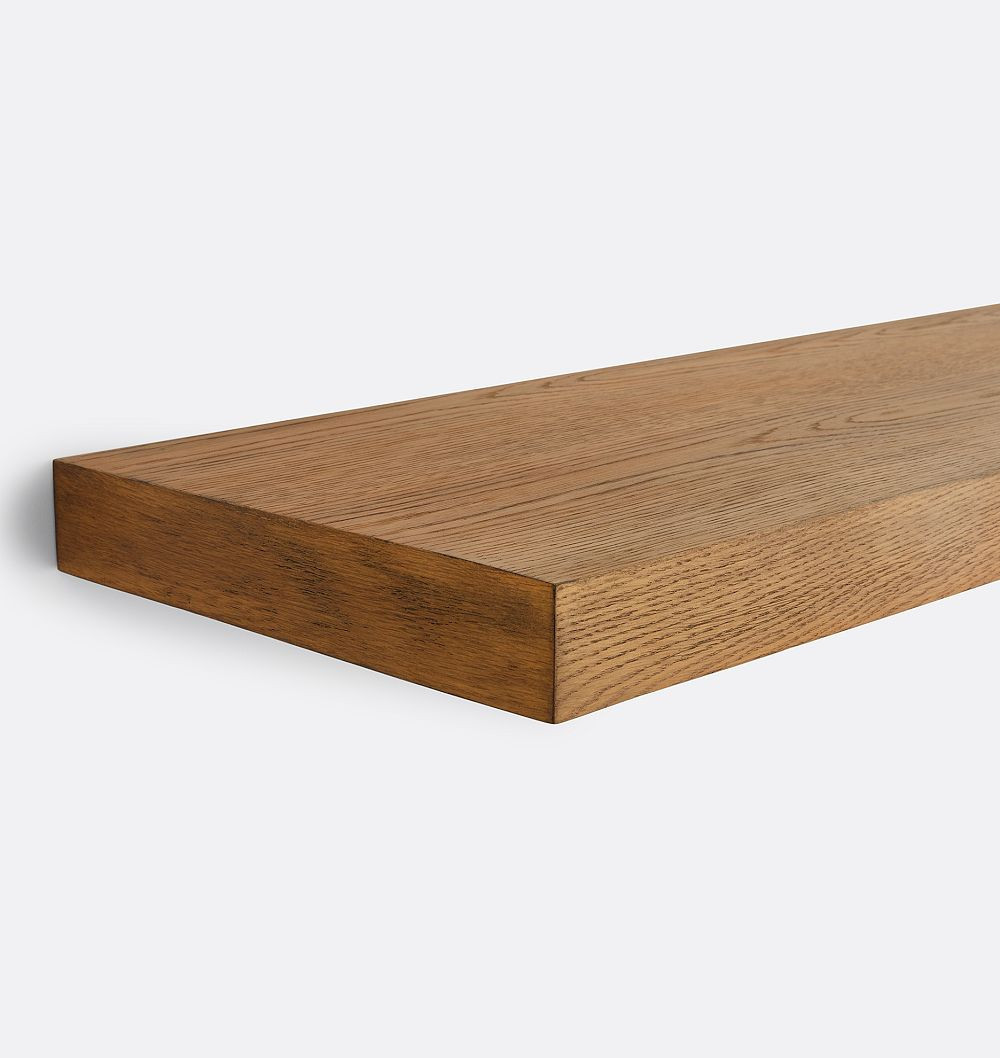 Floating Wood Shelf, 12"" x 24"" - Aged Oak | Rejuvenation