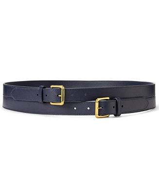 Double-Buckle Stacked Wide Belt | Macy's