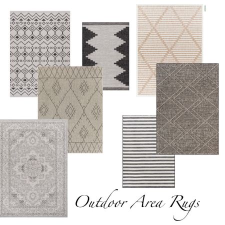 Code KRISTINA will save on all of these  Outdoor area rugs that I would choose for my outdoor spaces. Neutral and affordable. Boutique rugs. 

#LTKhome