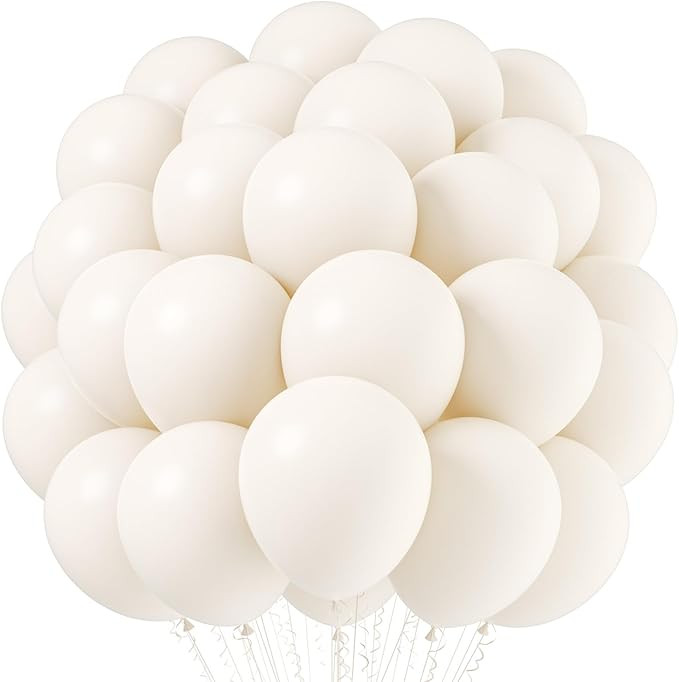 Ivory White Balloons, 66pack 12inch Latex Party Balloons for Wedding, Birthday, Graduation, Brida... | Amazon (US)