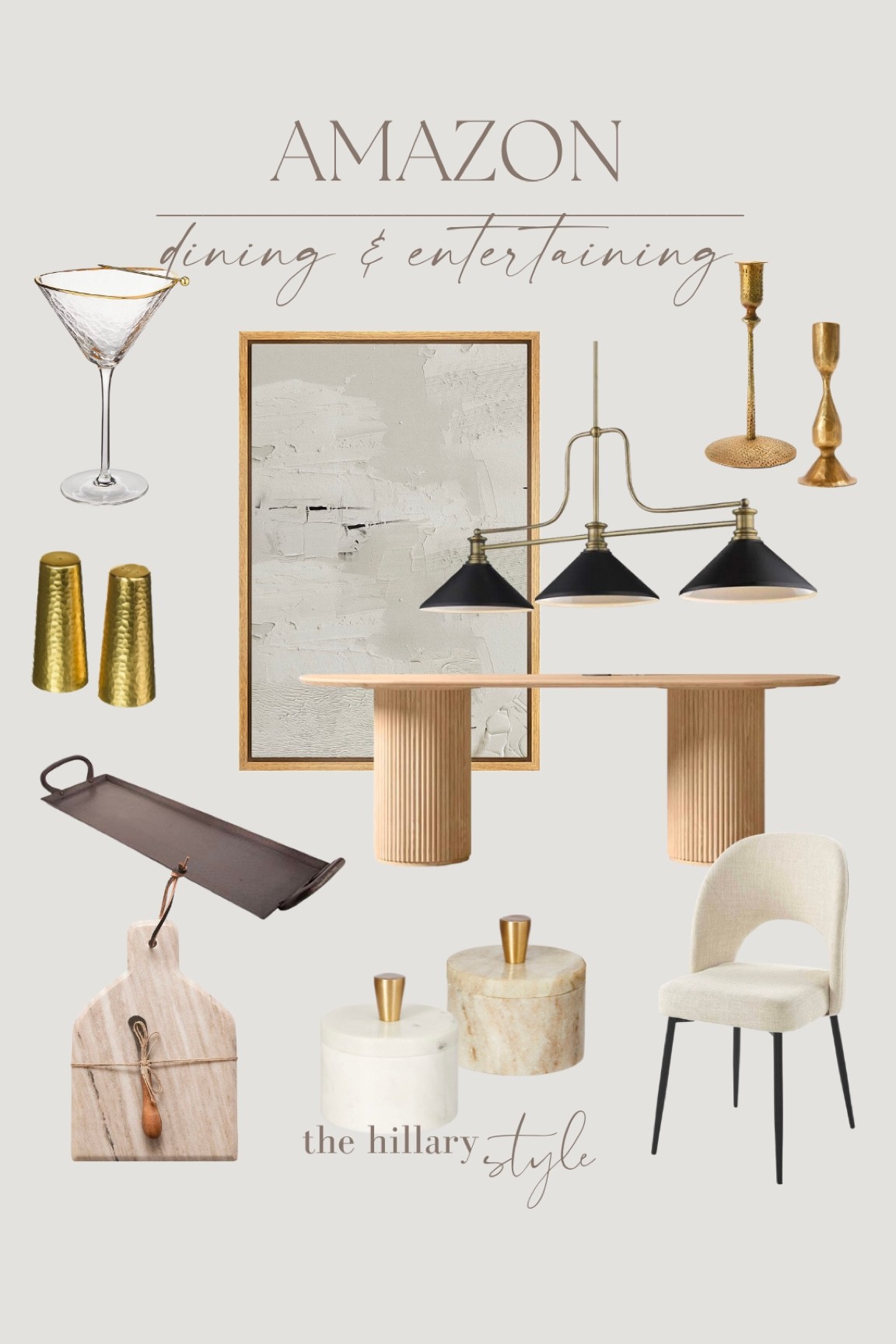 Amazon dining and entertaining!

Gold rimmed martini glass. Art. Salt and pepper shakers. Tray. Cheese board. Salt and pepper mills. Dining chair. Dining table. Chandelier. Candle holders. Amazon home. Amazon decor. Amazon holiday. #founditonamazon 

#LTKstyletip #LTKHoliday #LTKhome