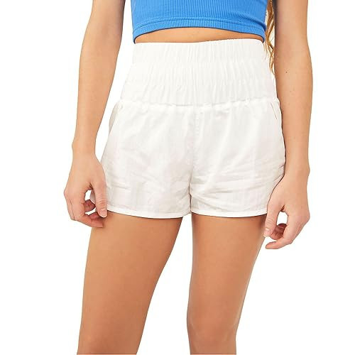 Free People FP Movement Women's The Way Home Shorts White SM (Women's 4-6) One Size | Amazon (US)