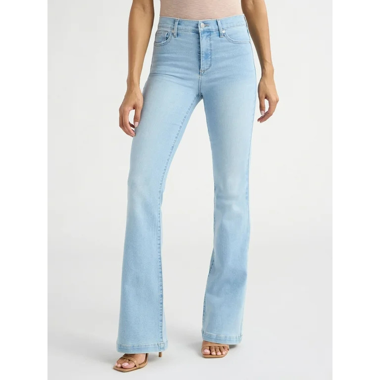 Sofia Jeans Women's Melisa Flare High Rise Jeans, 30.5" Short Inseam, Sizes 2S-18S | Walmart (US)
