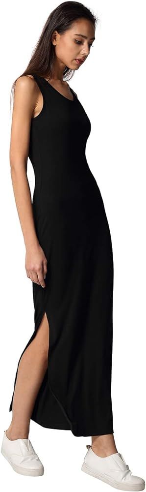 HMEPP Women's Casual Sleeveless Tank Top Slit Long Maxi Dress | Amazon (US)