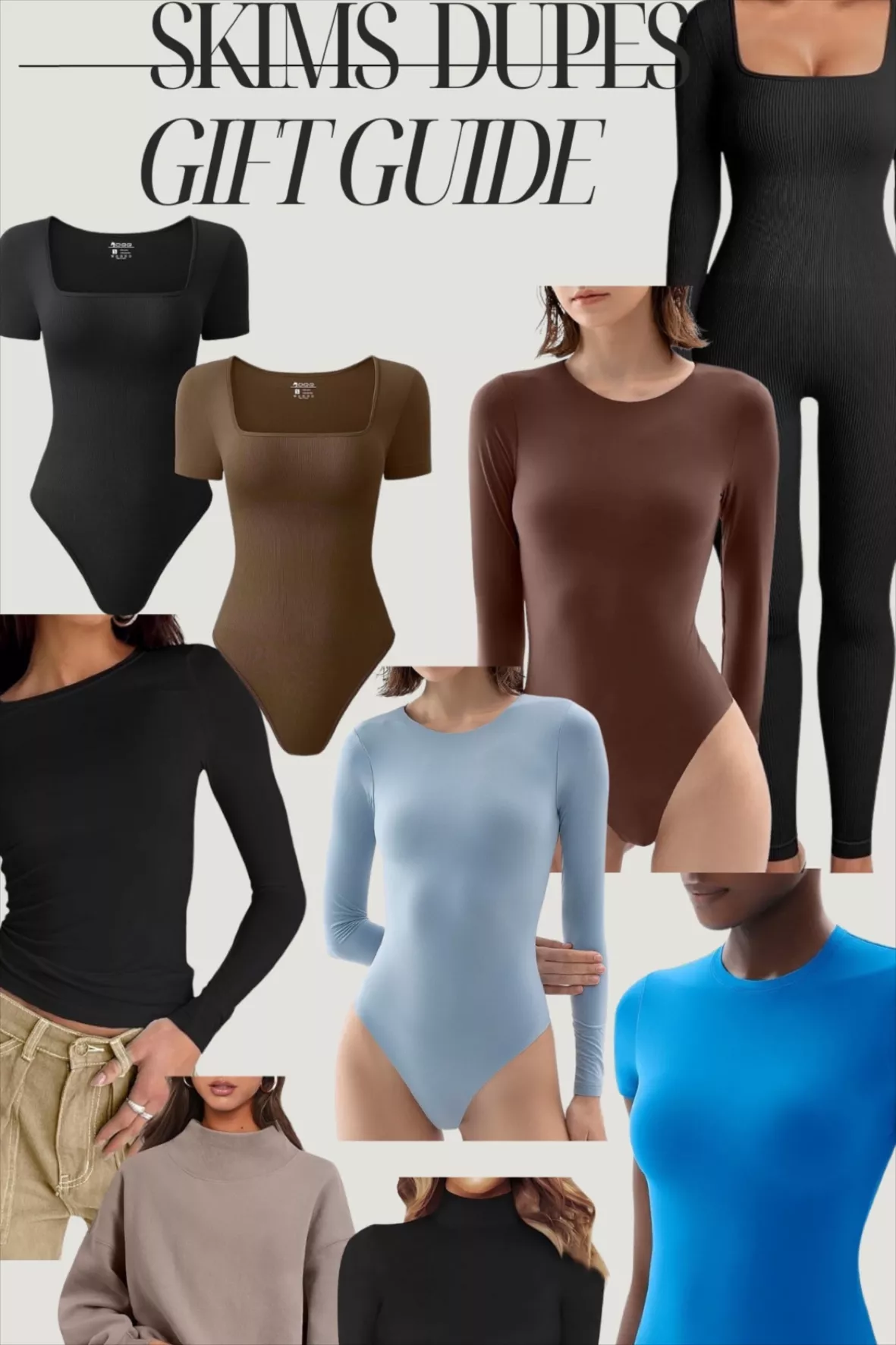 JUEYUN Women's Bodysuits Square Neck Short Sleeve Bodysuit Basic
