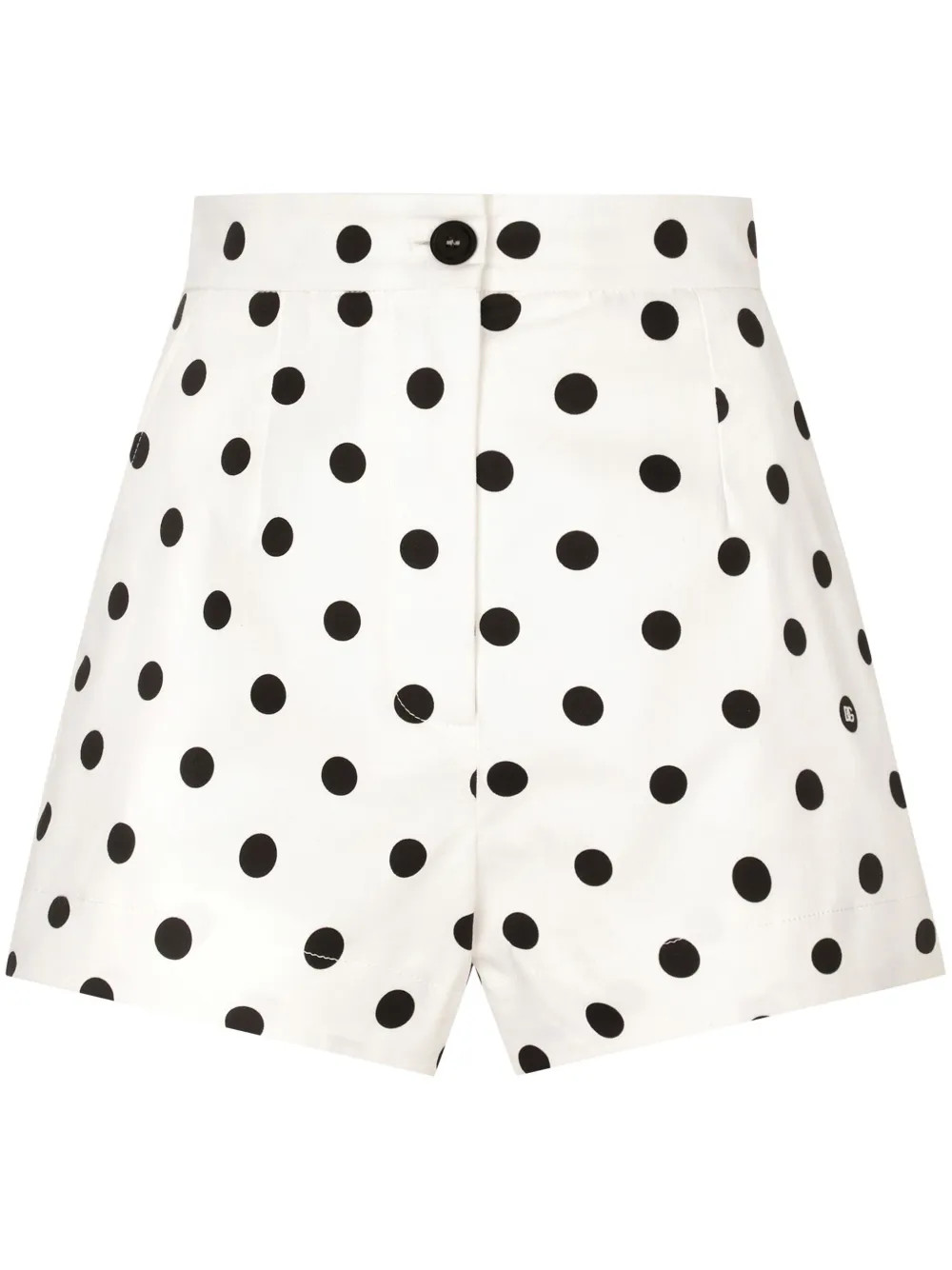 Dolce & Gabbana Polka dot-print high-waisted Shorts | White | FARFETCH PH | Farfetch Global