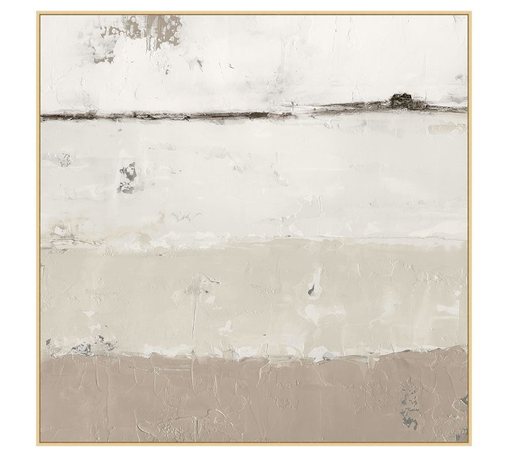 Out to Sea Framed Canvas, Neutral, Oversized - 51&amp;quot; x 51&amp;quot; | Pottery Barn (US)