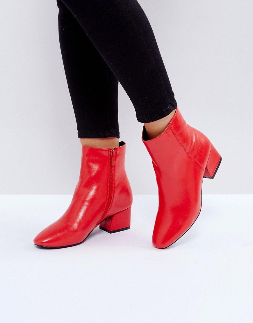 RAID Sierra Red Ankle Boots - Red | ASOS US