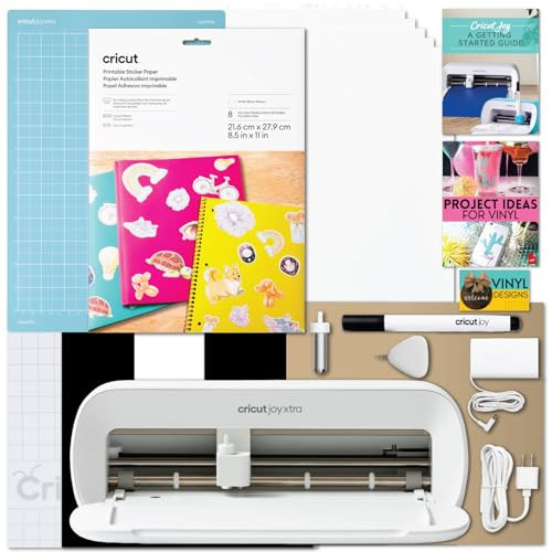 Cricut Joy Xtra Cutting Machine with Printable Sticker Paper Bundle - Sticker Making Kit with Craft Die-Cutting Machine - DIY Planner Stickers, Classroom Rewards and Laptop Case Decals | Amazon (US)