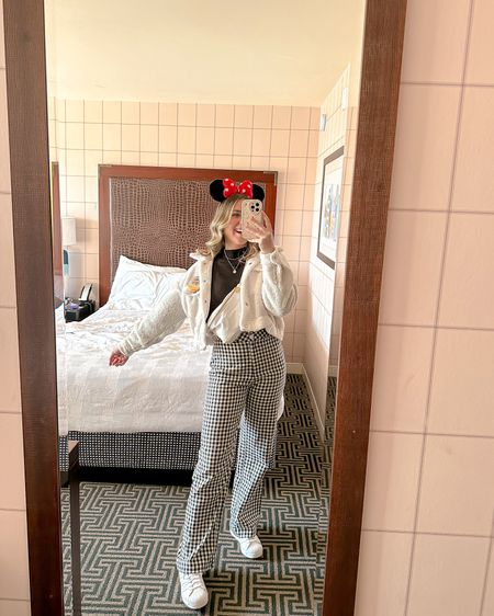 Disneyland Day 2 outfit! Ears are years old from Disney World
   
Jacket- small (currently sold out but linking for reference)
Sweater- small (also sold out but may restock)
Pants- small

#LTKunder100 #LTKfit #LTKstyletip