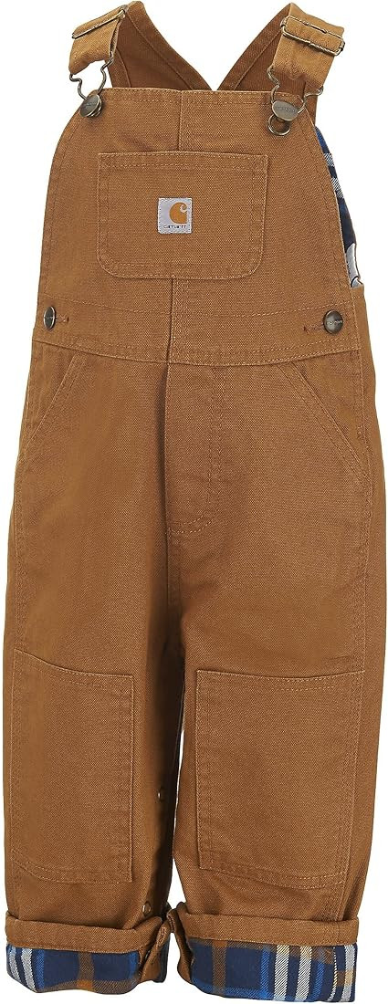 Carhartt Baby Boys' Canvas Overall Flannel Lined | Amazon (US)