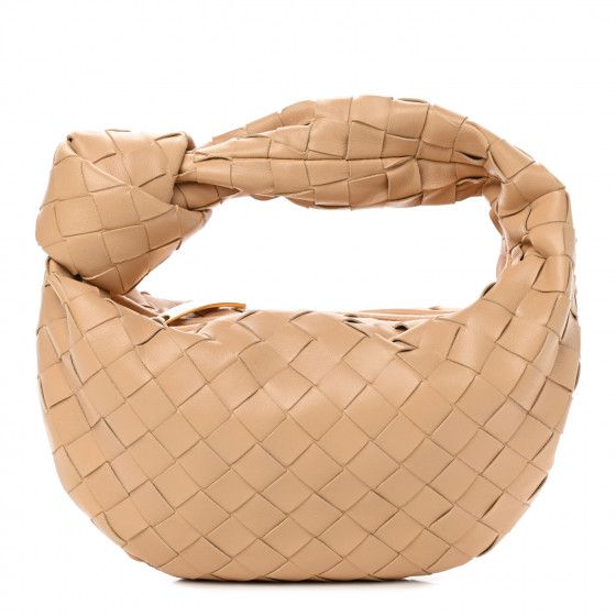 BOTTEGA VENETA Nappa Intrecciato Mini Jodie Hobo Almond | FASHIONPHILE | Fashionphile