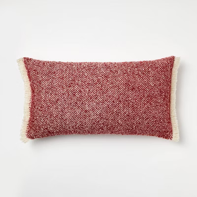 Herringbone with Frayed Edges Throw Pillow - Threshold™ designed with Studio McGee | Target