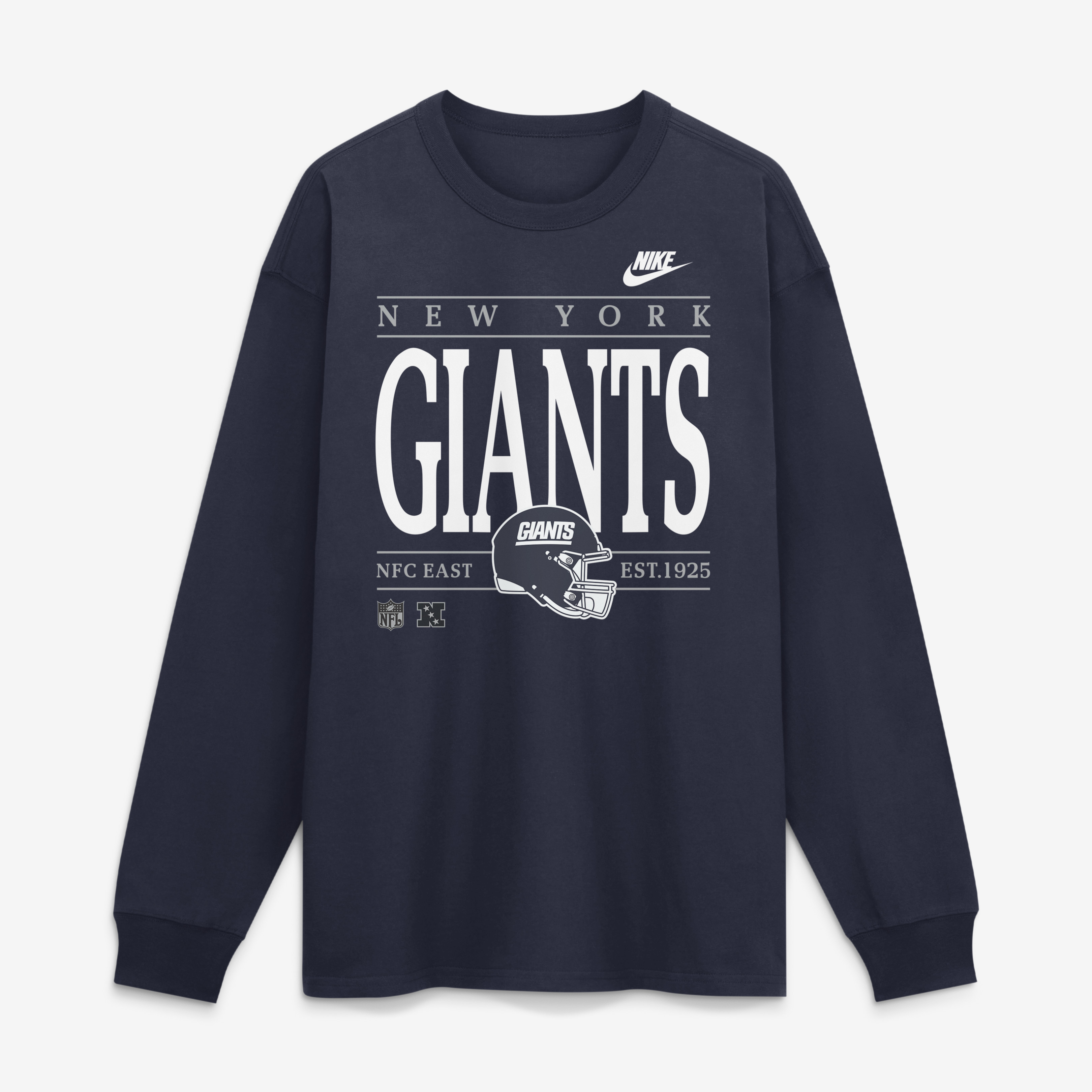 Men's Nike Navy New York Giants Red Zone Long Sleeve Max90 T-Shirt | Fanatics
