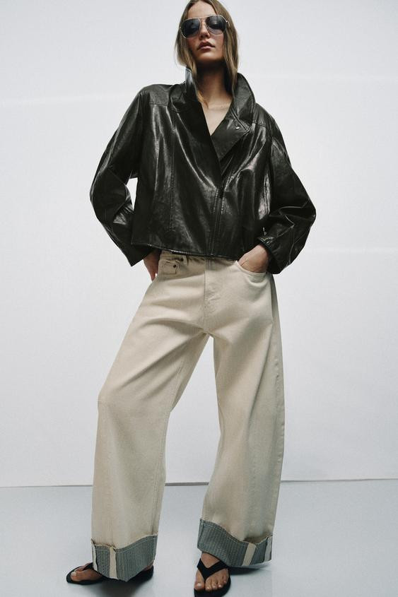 ZW COLLECTION RELAXED MID-WAIST JEANS | Zara UK