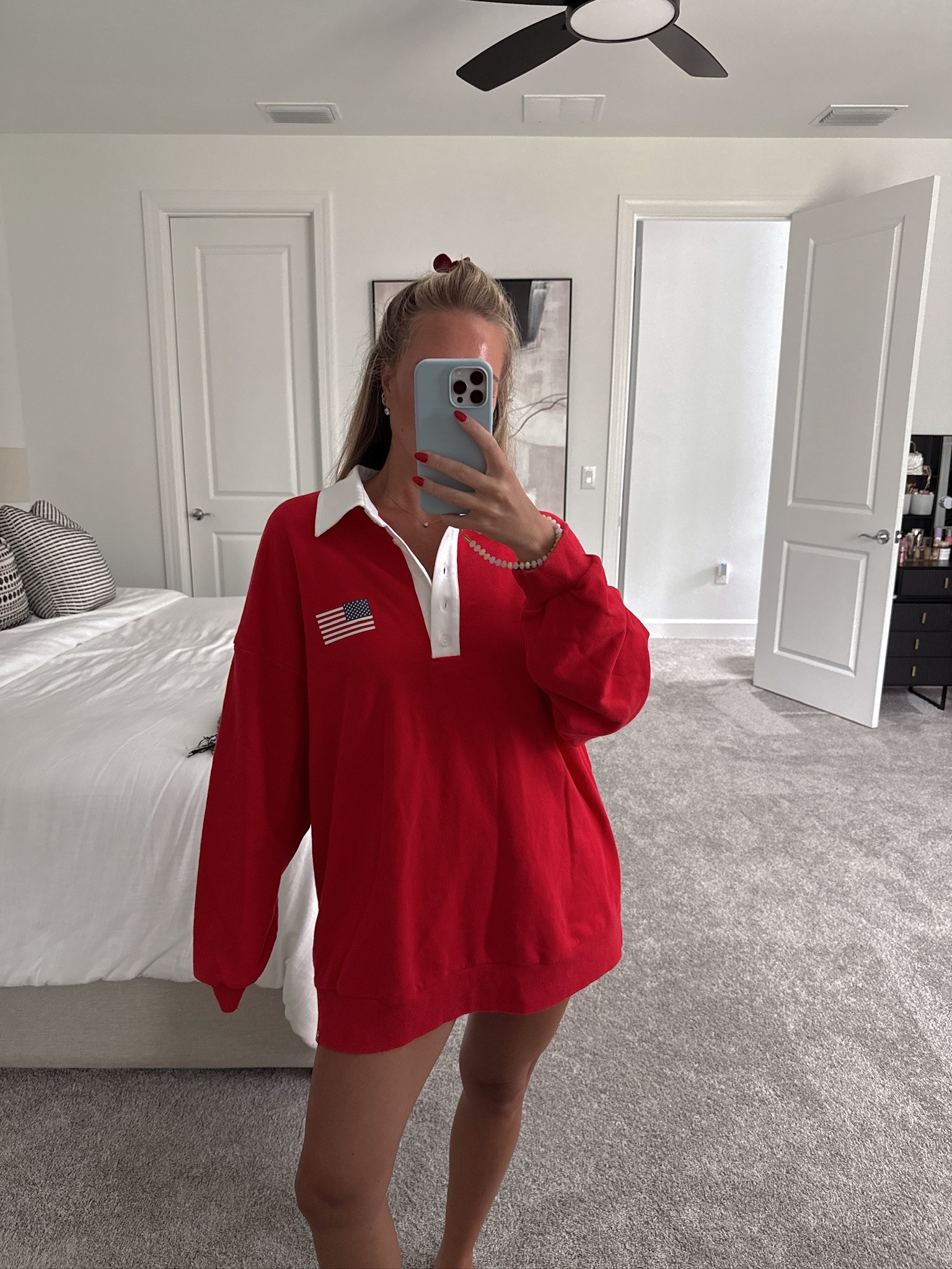 Oversized Americana Polo from @Target 

Size up for the oversized look 

Americana summer, Target Universal Thread, polo sweatshirt, patriotic outfit, summer staples, casual summer style, red and white outfit, American summer aesthetic, outfit inspo, Target fashion, summer OOTD, affordable outfits

#LTKootd #LTKSeasonal