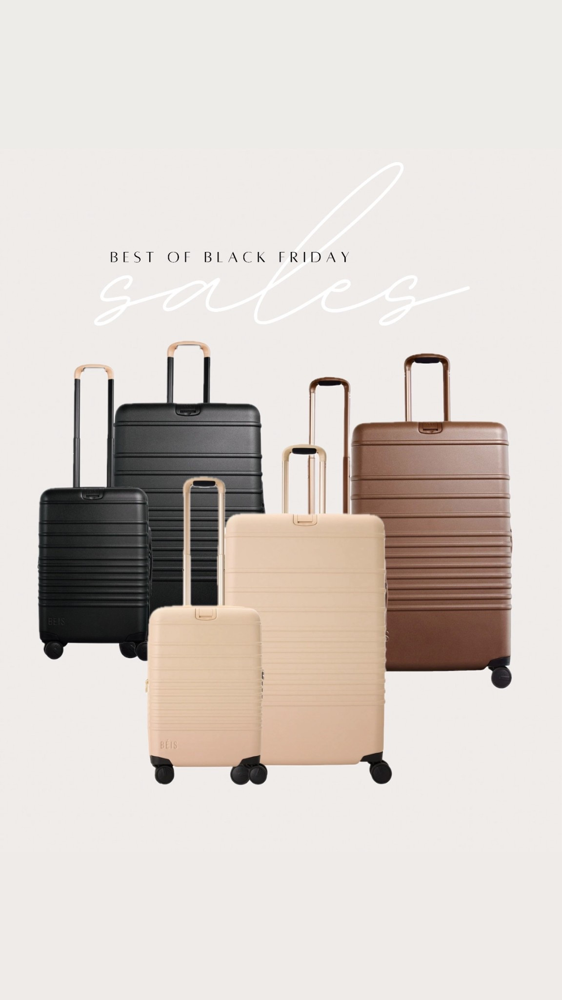 Beis luggage 30% off SITEWIDE! I have the black with cream handles and can’t recommend them enough! 

#LTKGiftGuide #LTKSaleAlert #LTKCyberWeek