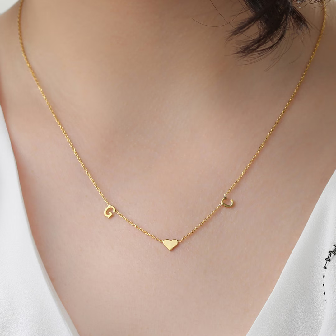 Pesonalized Name Necklace gold Initial Necklace silver - Etsy | Etsy (US)