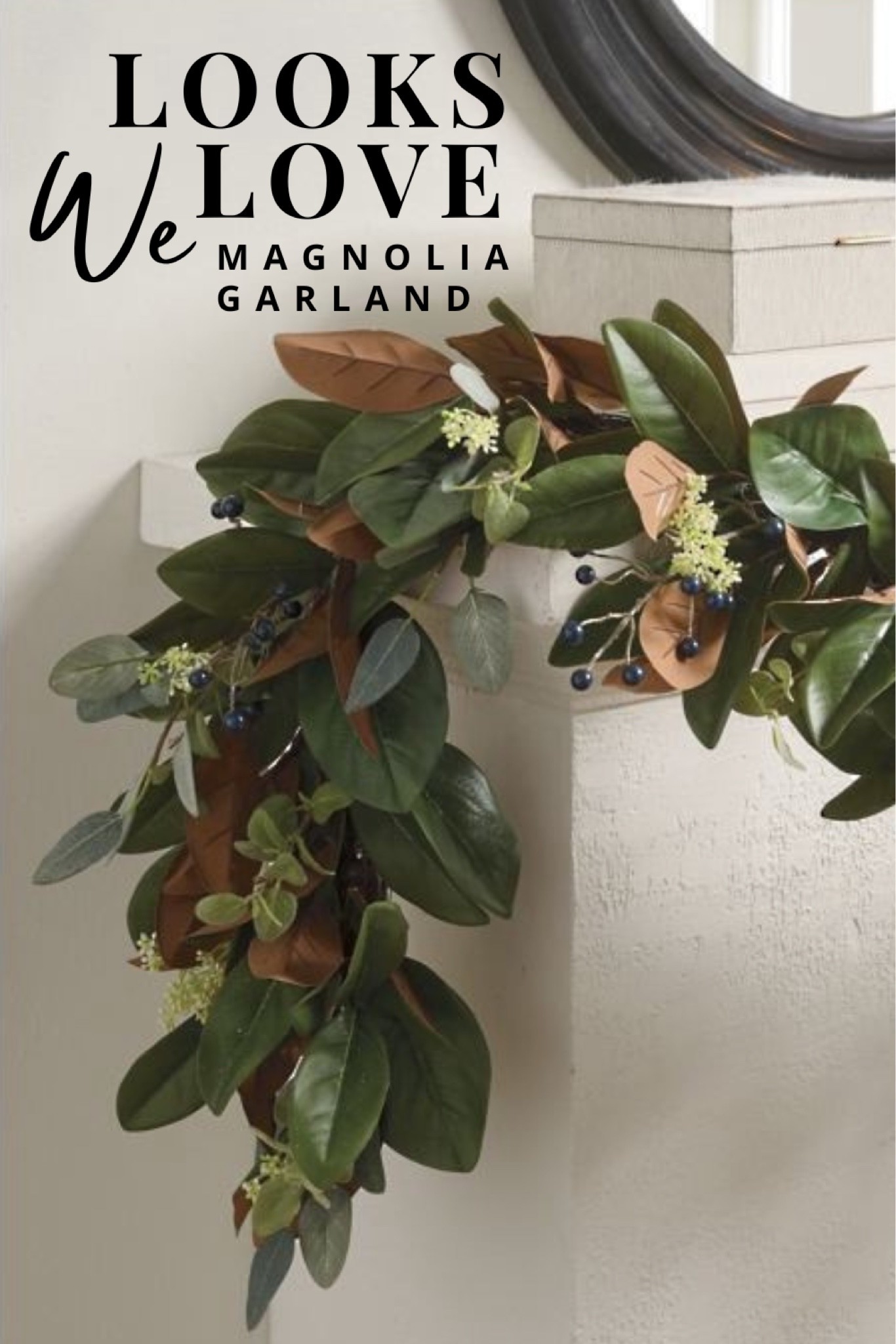 Loving the look of Magnolia garlands in the fall! 

#falldecor #garland

#LTKFindsUnder100 #LTKHome #LTKStyleTip