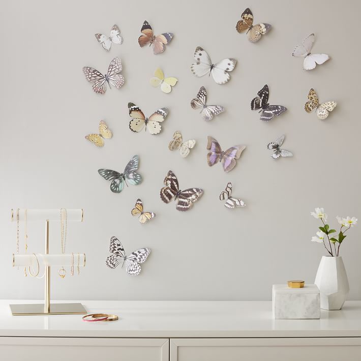 3D Butterflies, Set of 20 | Pottery Barn Teen