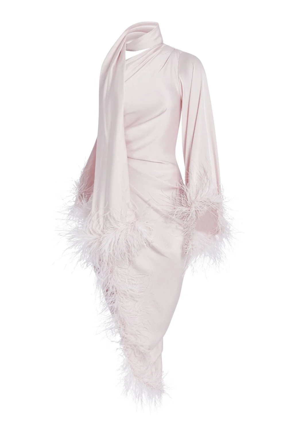 Feather Trim Oscar Dress (FINAL SALE) | PatBO