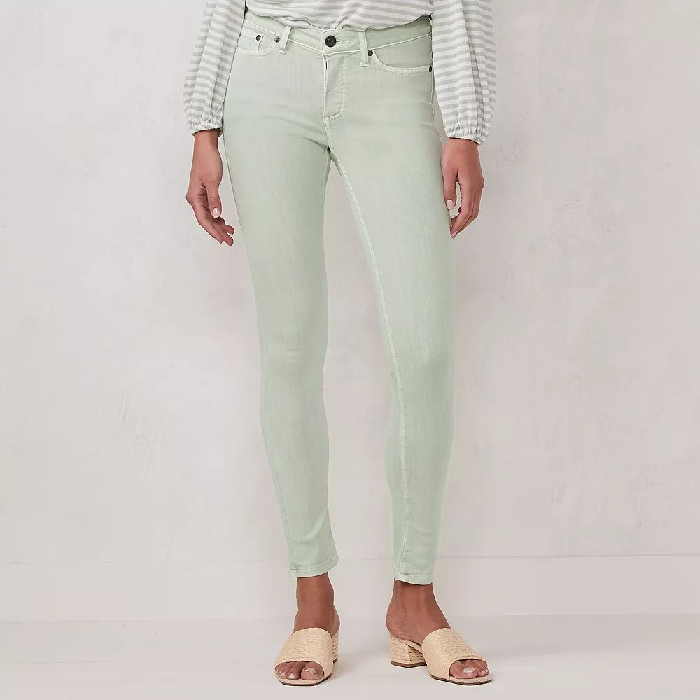 Women's LC Lauren Conrad Rolled-Hem Mid-Rise Skinny Ankle Jeans | Kohl's
