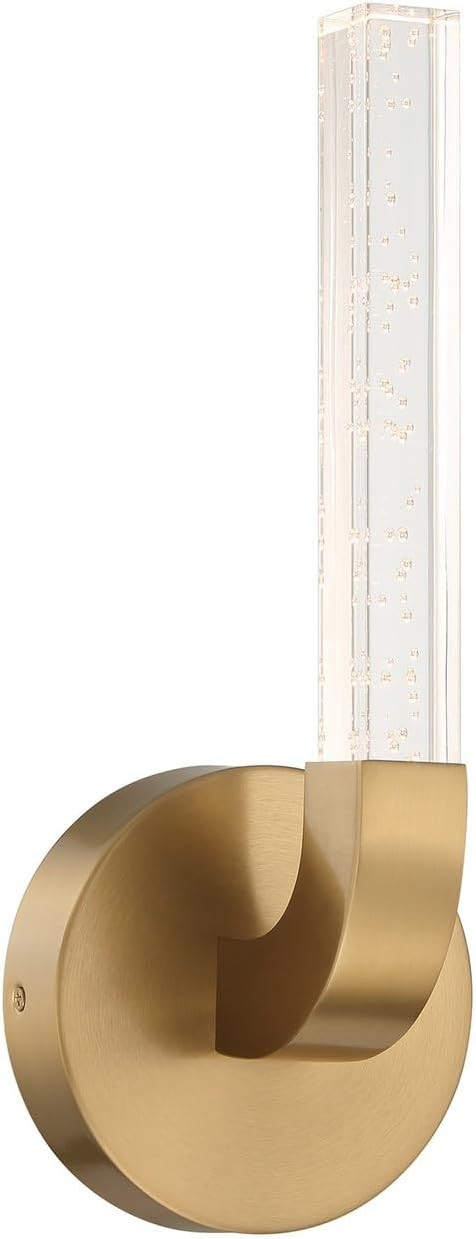 Savoy House 9-2509-1-322 Del Mar Vintage Mid-Century Modern Acrylic Wall Sconce by Breegan Jane, Integrated LED 5 Watt, 13" H x 5" W, Warm Brass | Amazon (US)