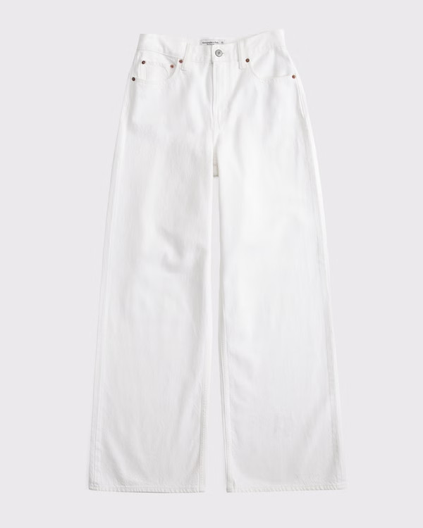 Women's High Rise Wide Leg Jean | Women's Bottoms | Abercrombie.com | Abercrombie & Fitch (US)