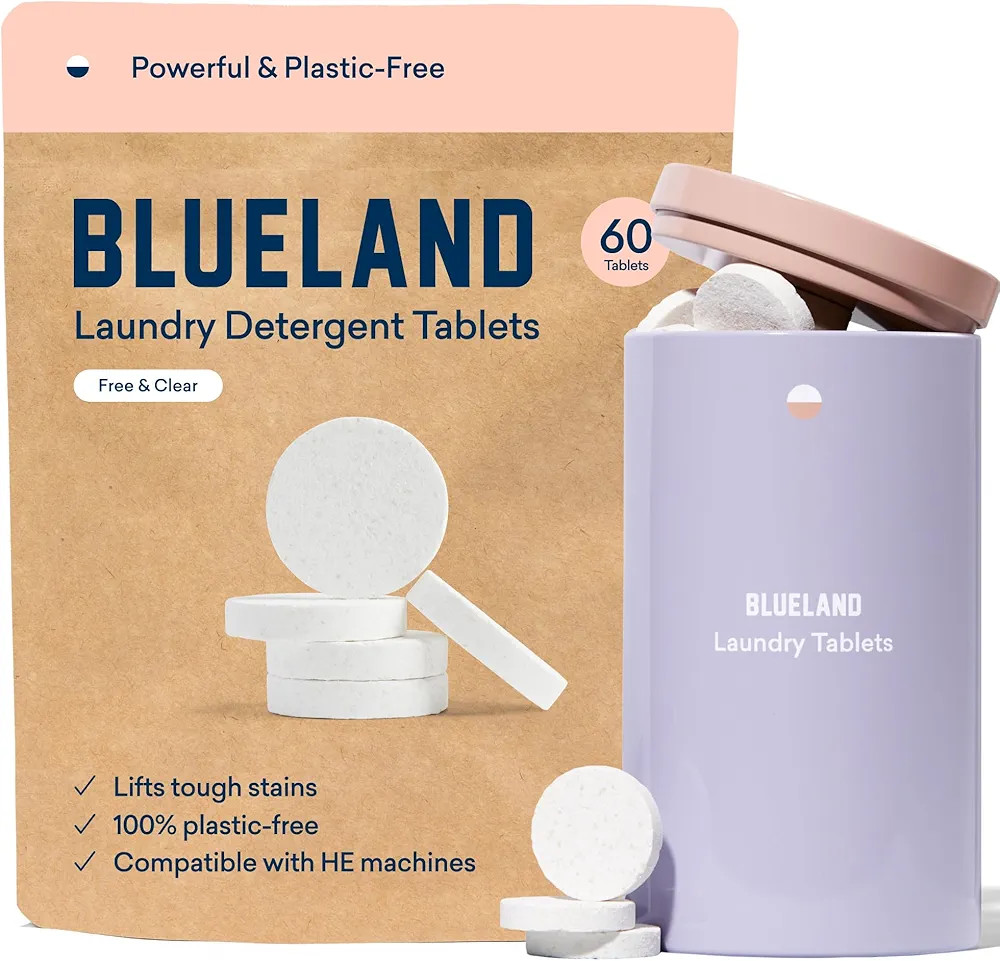 BLUELAND Laundry Detergent Tablet Starter Set - Plastic-Free & Eco Friendly Alternative to Sheets... | Amazon (US)