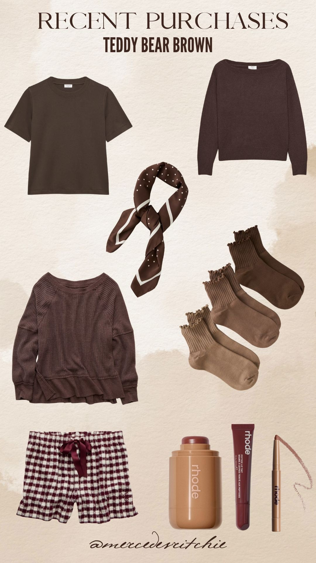 Recent purchases
Fall outfit
American eagle top
Chocolate brown 
Fall fashion 
Brown socks
Scarf 
Tee shirt

Size medium in all

#LTKFindsUnder50 #LTKStyleTip #LTKMidsize