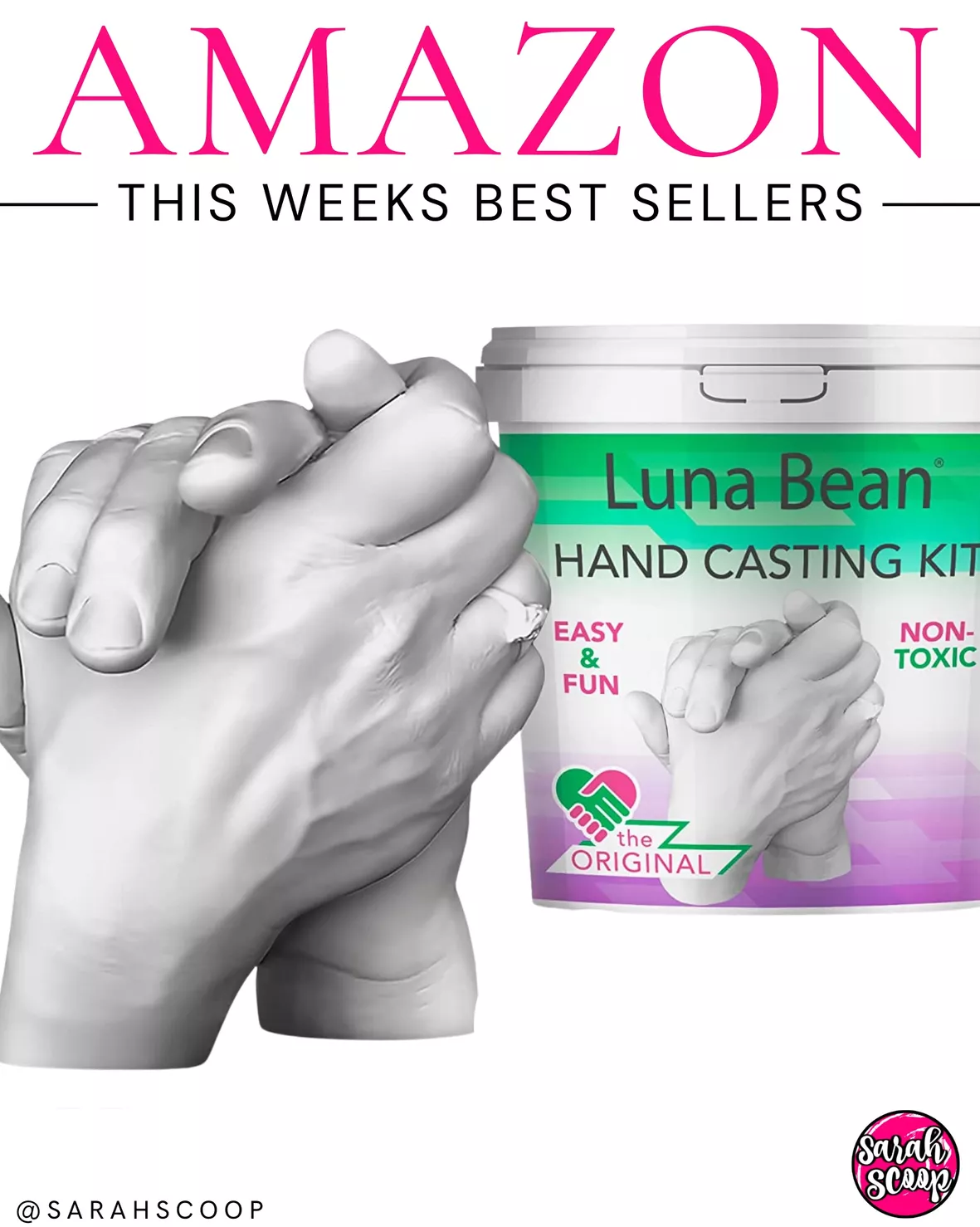 Luna Bean Hand Casting Kit Couples - Plaster Hand Mold Casting Kit