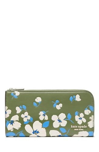 kate spade new york Devin Painterly Bouquet Embossed Smooth Leather Zip Around Continental Wallet | Amazon (US)