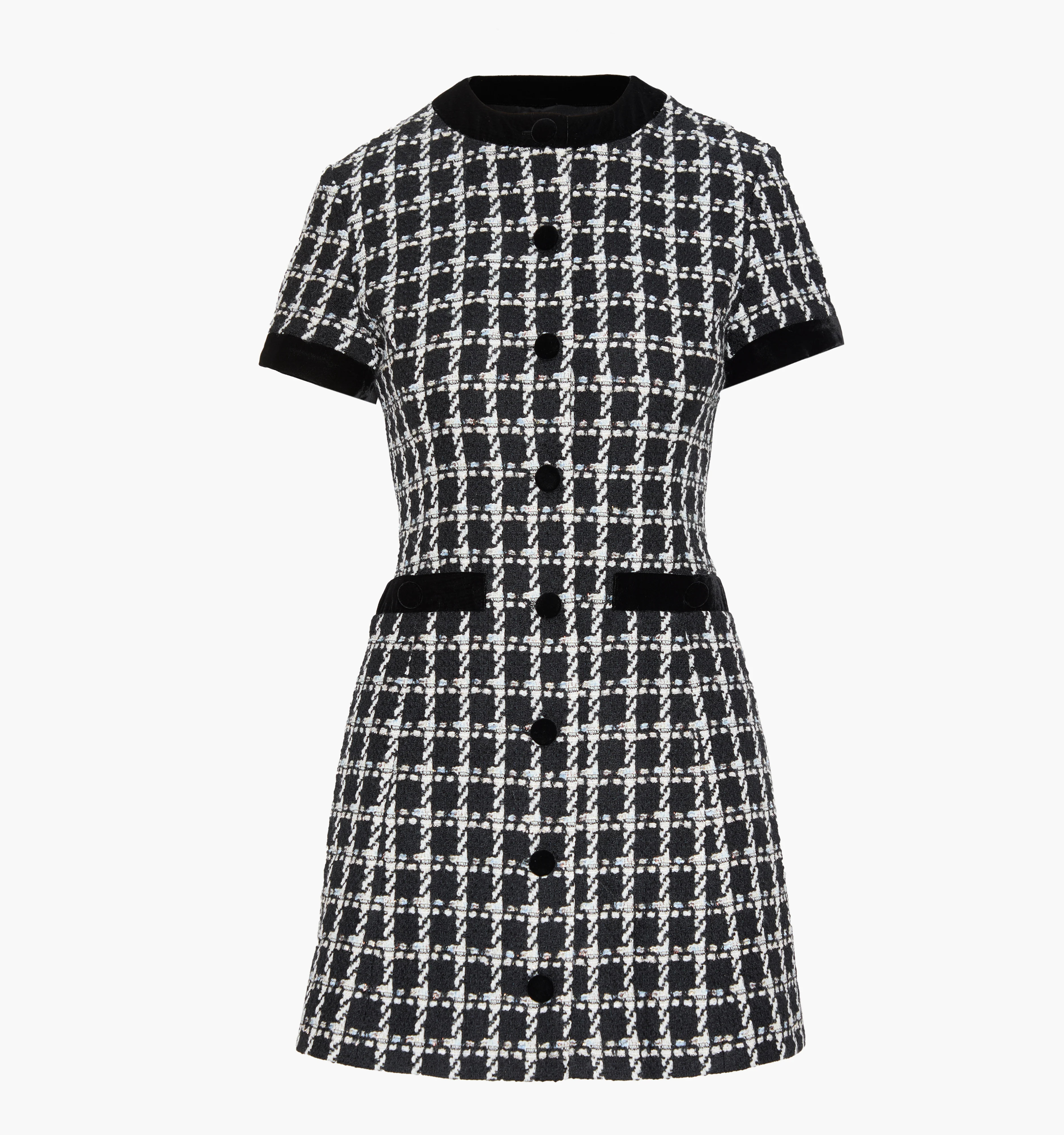 The Allegra Dress - Black and White Tweed | Hill House Home US