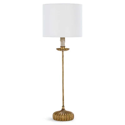 Clove Stem Buffet Table Lamp With Natural Linen Shade | Wayfair North America