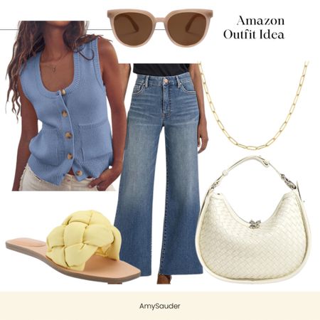 Amazon finds 
Summer outfit 
Sandals 
Jeans 

#LTKStyleTip #LTKFindsUnder50