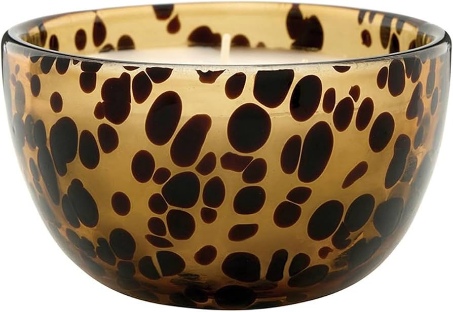 47th & Main Scented Candles Tortoiseshell Bowl Glass Candle, 4" Dia x 2.75" H, Volcano | Amazon (US)