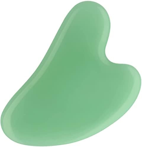 Amazon.com: Gua Sha Facial Massage Tool: 2 Pack Natural Jade Stone Guasha Board for Face and Body... | Amazon (US)