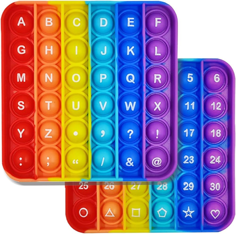 2 in 1 Fidget Toys, ABC Learning and Educational Toys, Poppers Fidget Toys, Stress Relief, Autism... | Amazon (US)