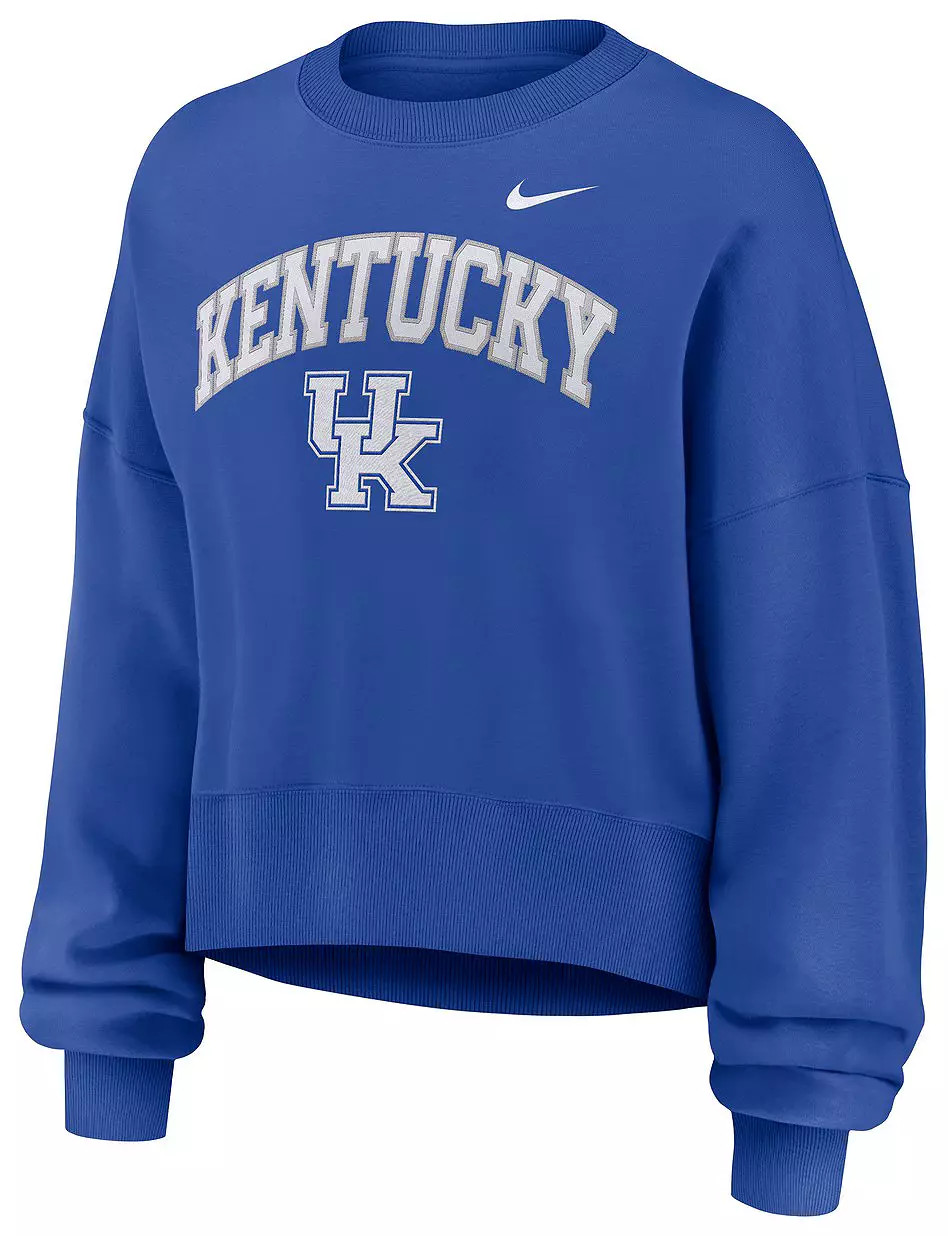 Nike Women's Kentucky Wildcats Game Royal Phoenix Arch Oversized Crew Pullover Sweatshirt | DICK'S Sporting Goods