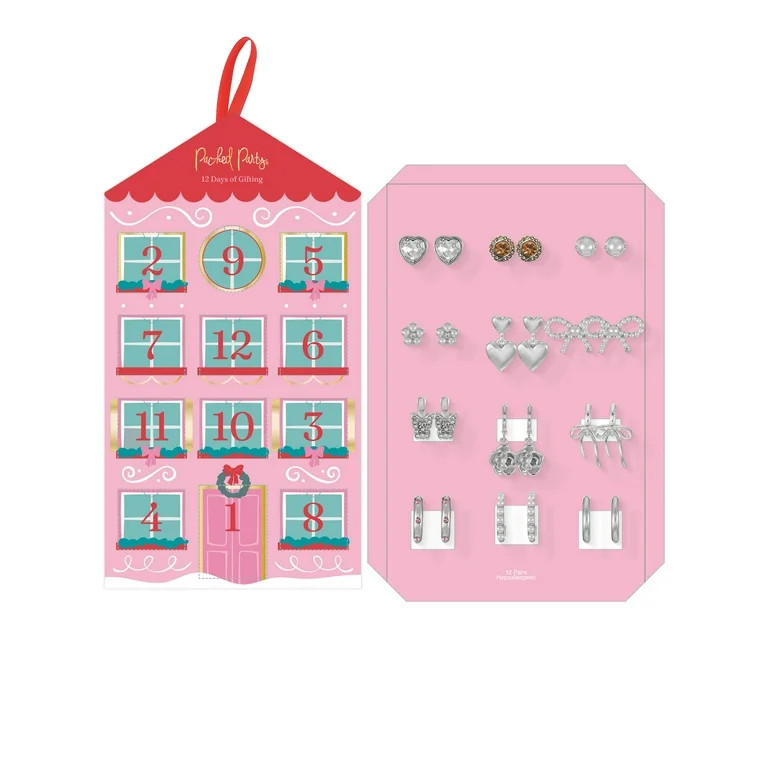 Packed Party Silvertone Earring Set Advent Calendar - Walmart.com | Walmart (US)