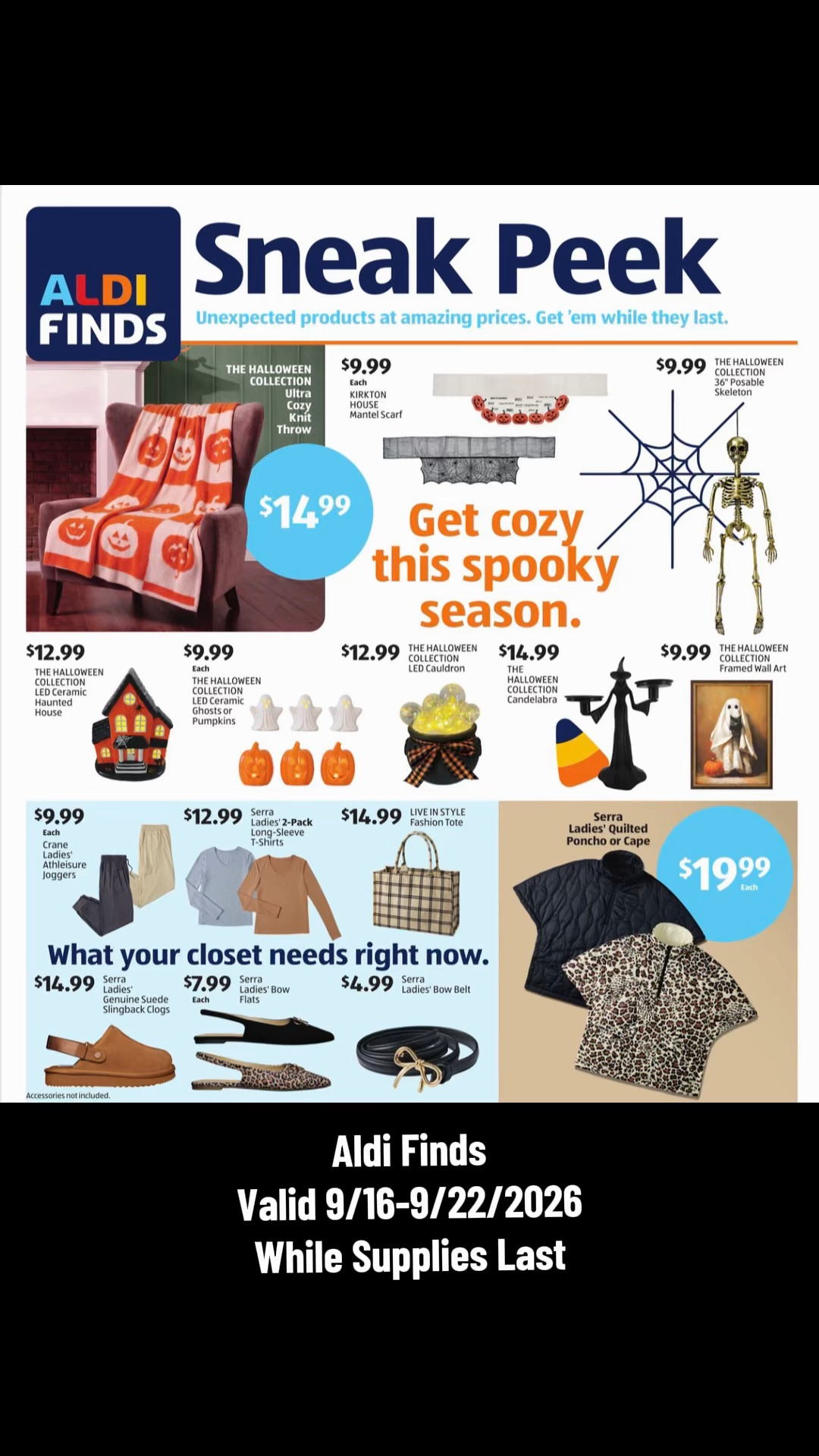 Check Out This Aldi Sneak Peek. 
Valid 9/16 - 9/22/2026. 
While Supplies Last💨

#aldihaul #aldisneakpeek