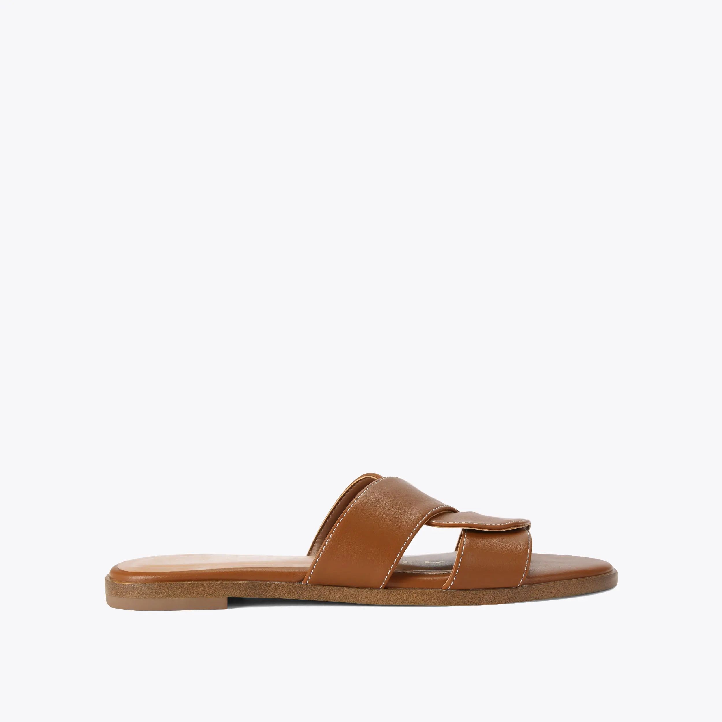 ROSE Tan Slip On Sandal by KG KURT GEIGER | Kurt Geiger UK