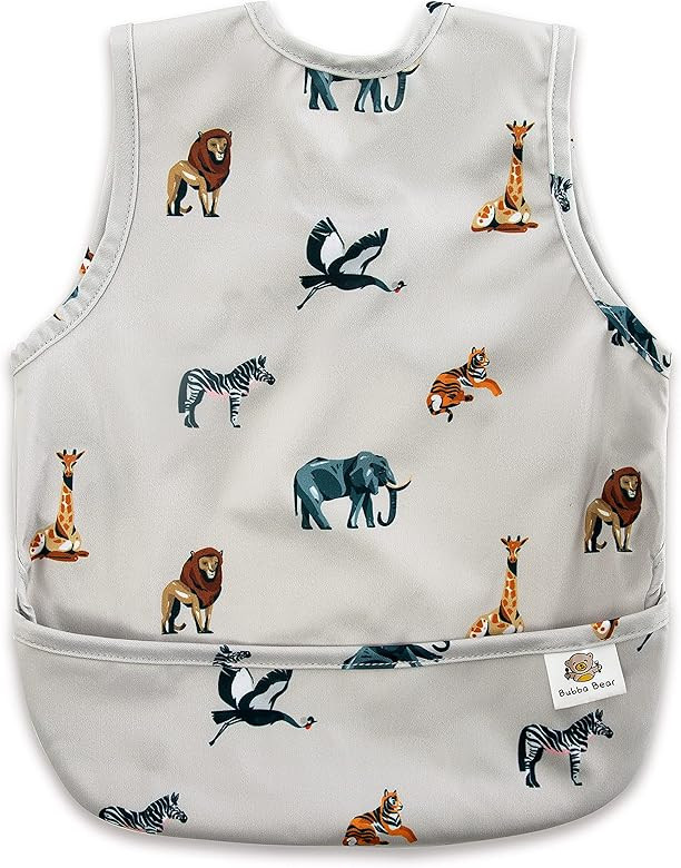 Bubba Bear Baby Bib with Sleeves, Long Sleeve Toddler Feeding Apron Bibs for Eating & Lead Weanin... | Amazon (US)