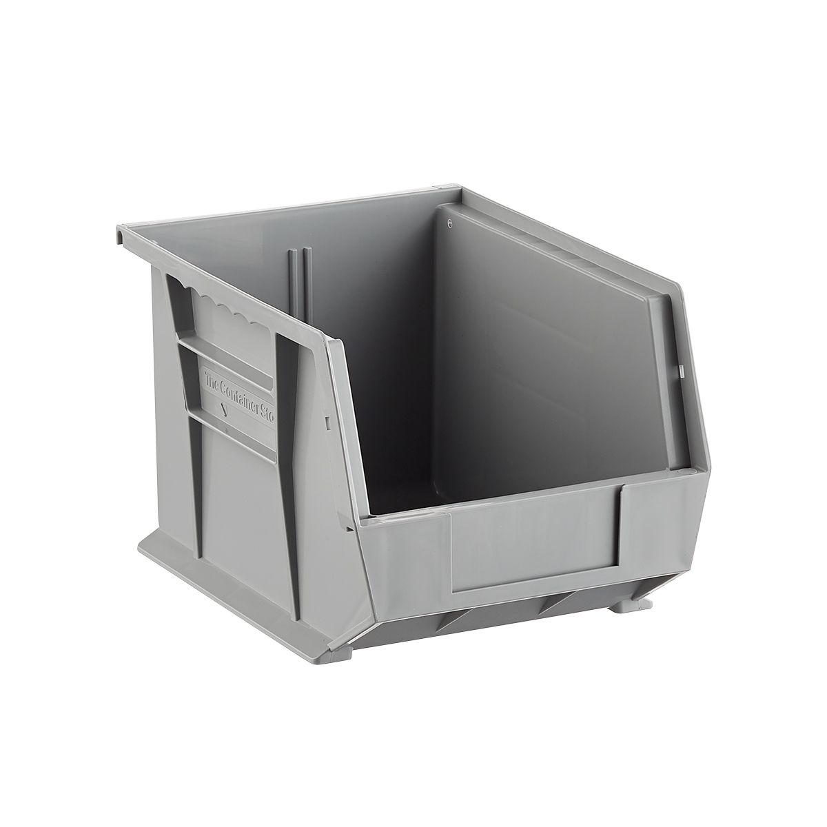 Medium Stackable Plastic Utility Bin Grey | The Container Store