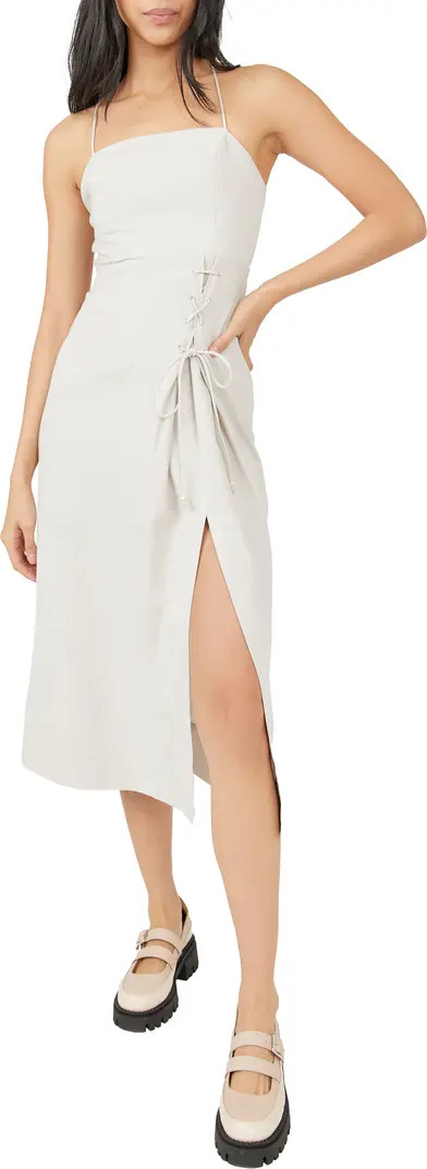 Free People Francesca Cotton & Linen Midi Dress | Nordstrom | Nordstrom
