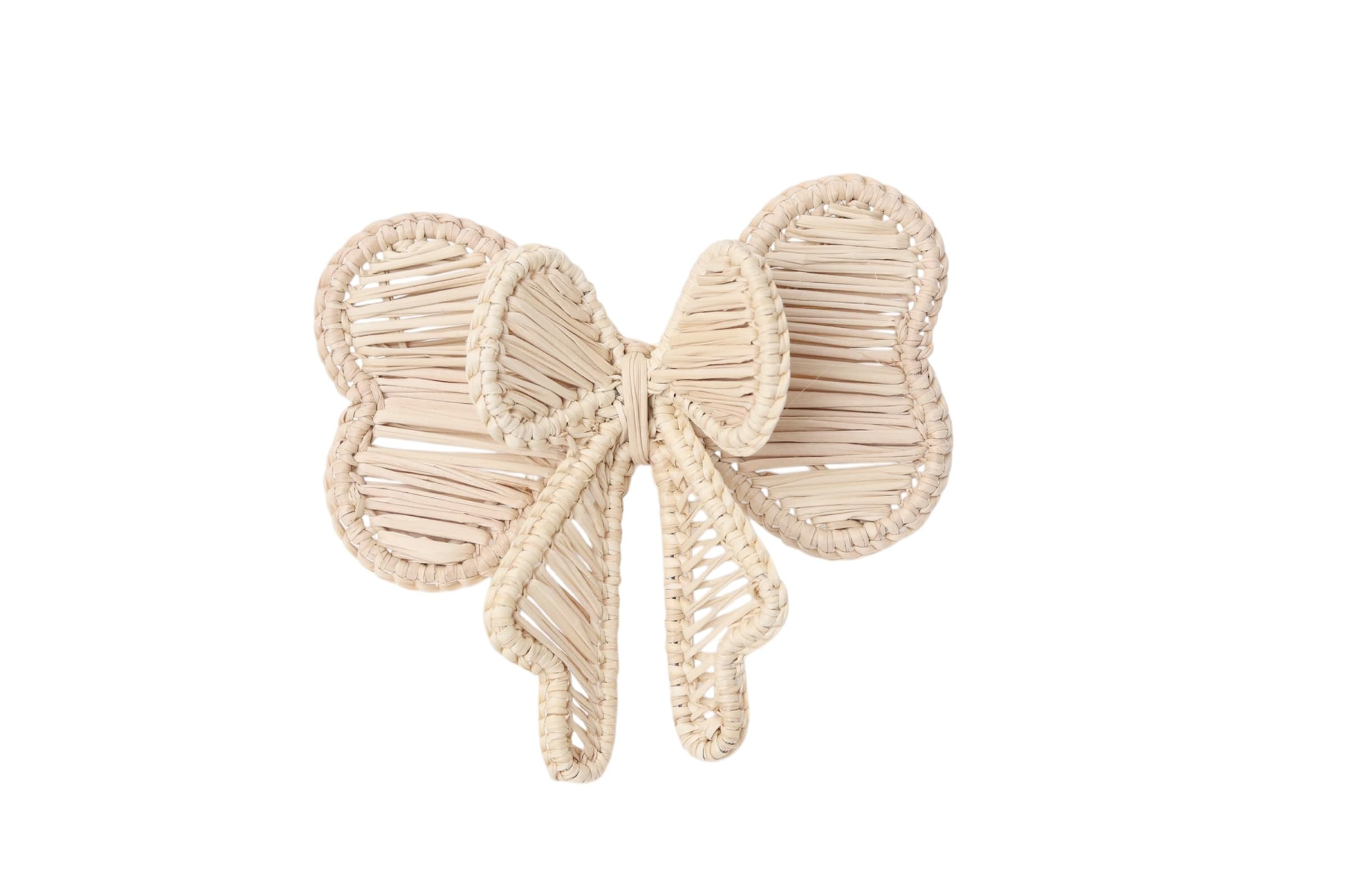 Bow Napkin Rings, Set of 2, Made with 100% Raffia Palm, Perfect for a Bow Party Theme, Bow Napkin... | Amazon (US)