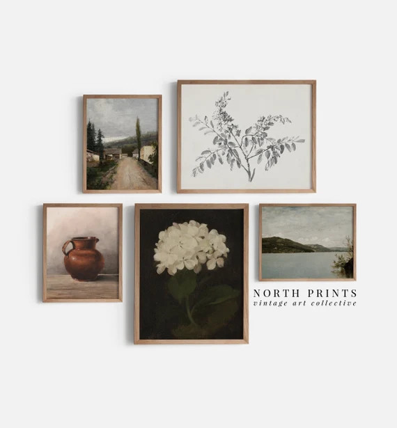 Vintage European Kitchen Gallery Wall Prints | Rustic Gallery SET Digital PRINTABLE | S5-4 | Etsy (US)