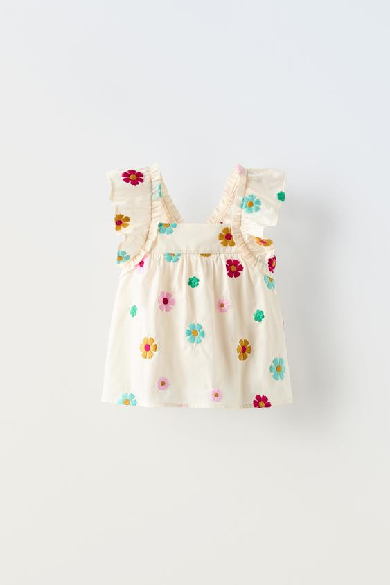 FLORAL EMBROIDERY SHIRT | Zara US