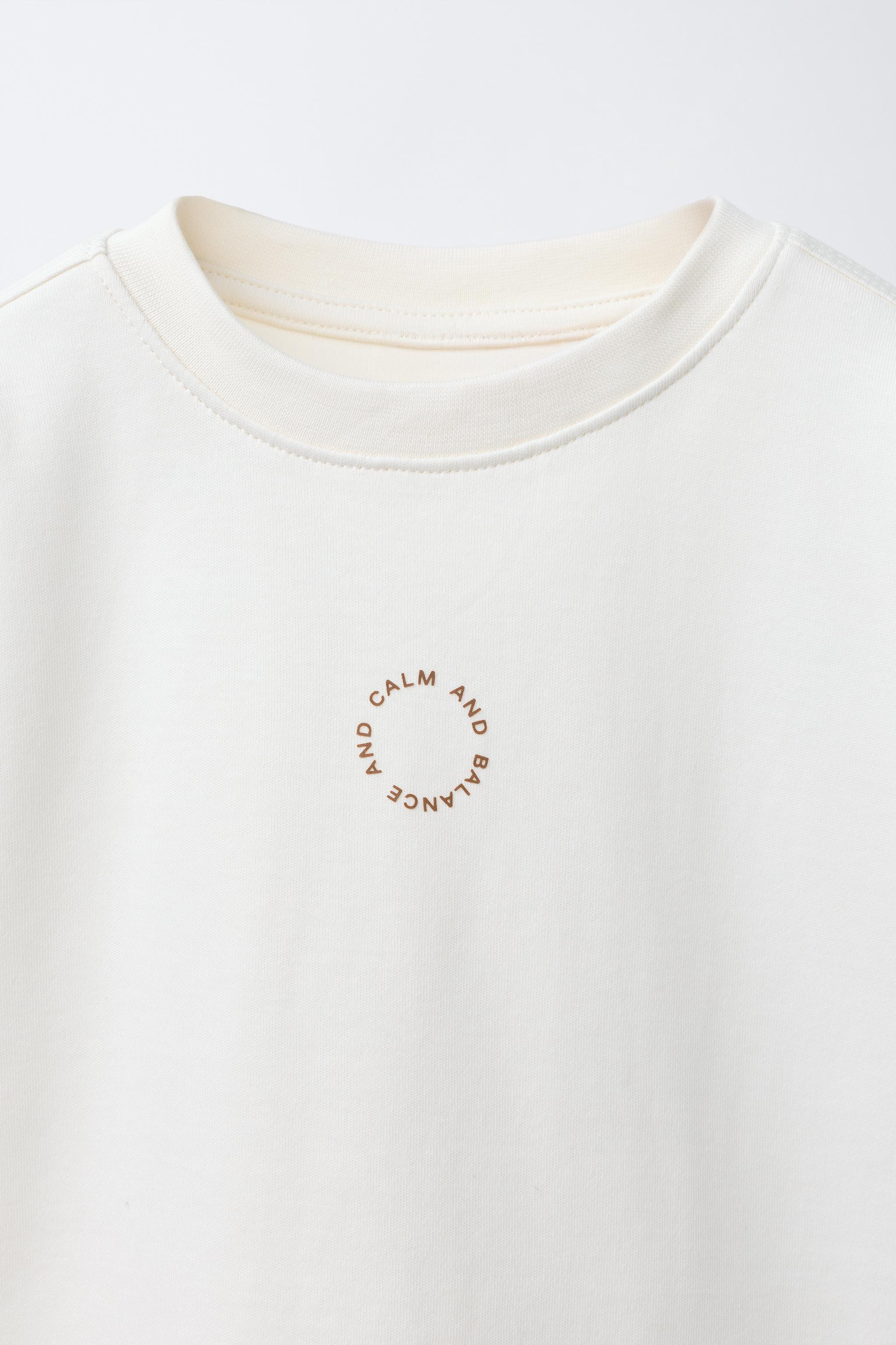 INTERLOCK SLOGAN T-SHIRT | Zara UK